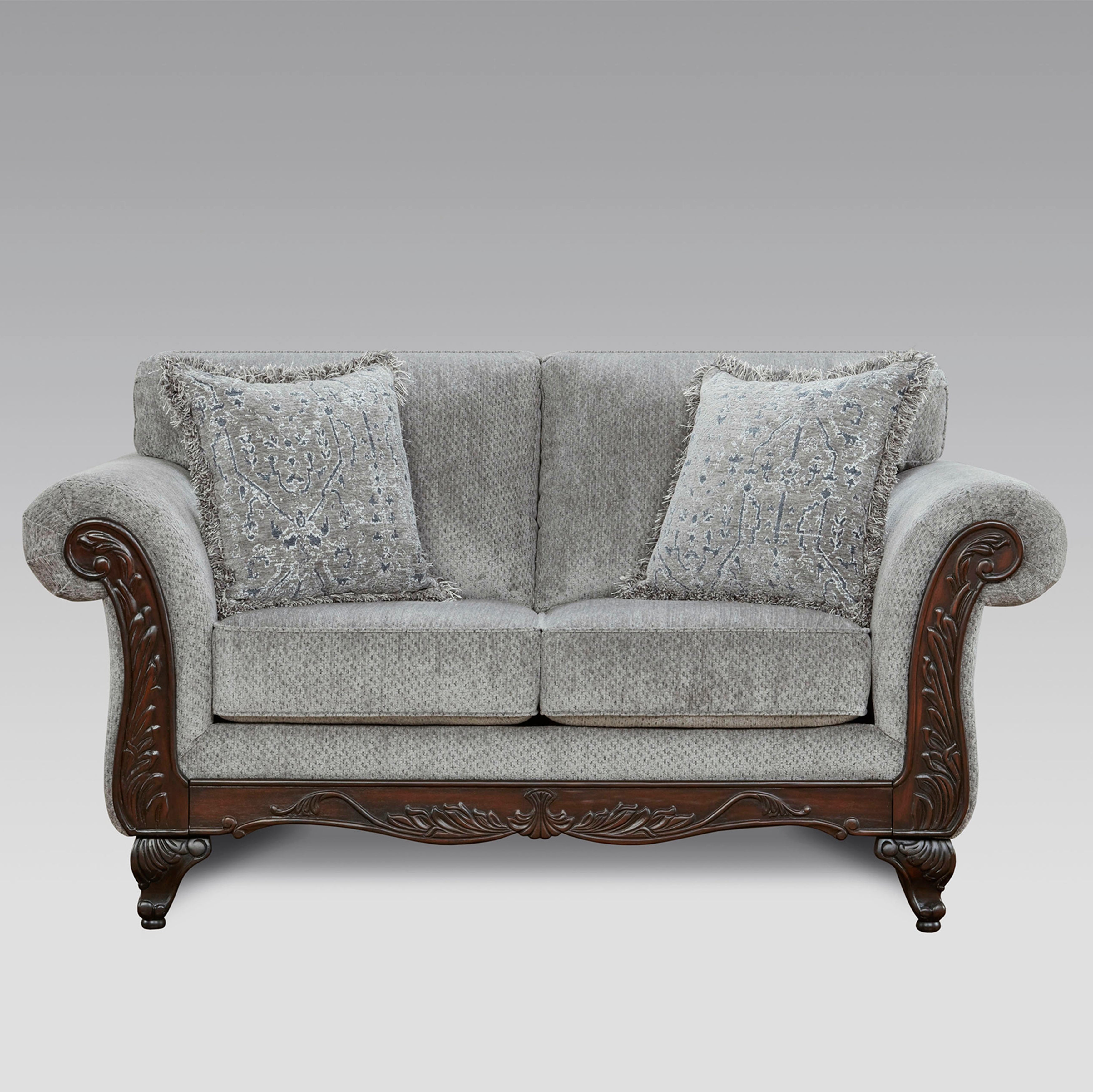 Handcrafted Carved Wood Loveseat Sofa - Elegant Wooden Bench for Living Room, Bedroom & Porch - Perfect for Cozy Seating & Home Decor