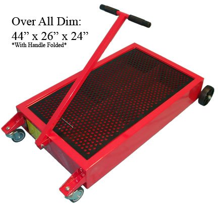 15 Gallon Low Profile Heavy Duty Truck Oil Drain Pan - Durable & Leak-Proof for Semi Trucks, Diesel Engines & Fleet Maintenance | Garage & Workshop Use