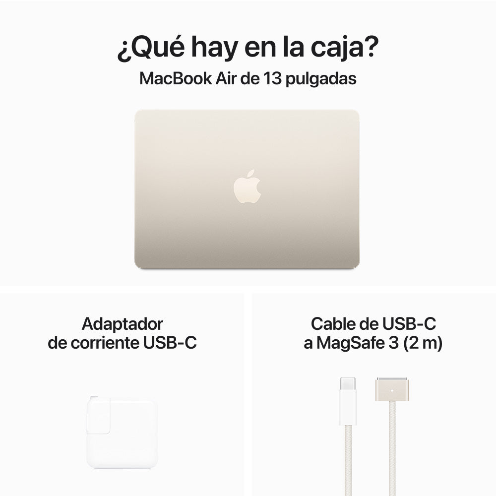 Apple MacBook Air 13-inch Laptop with M3 Chip - 8-Core CPU, 10-Core GPU, 512GB SSD (Starlight White) for Work, Study & Travel
