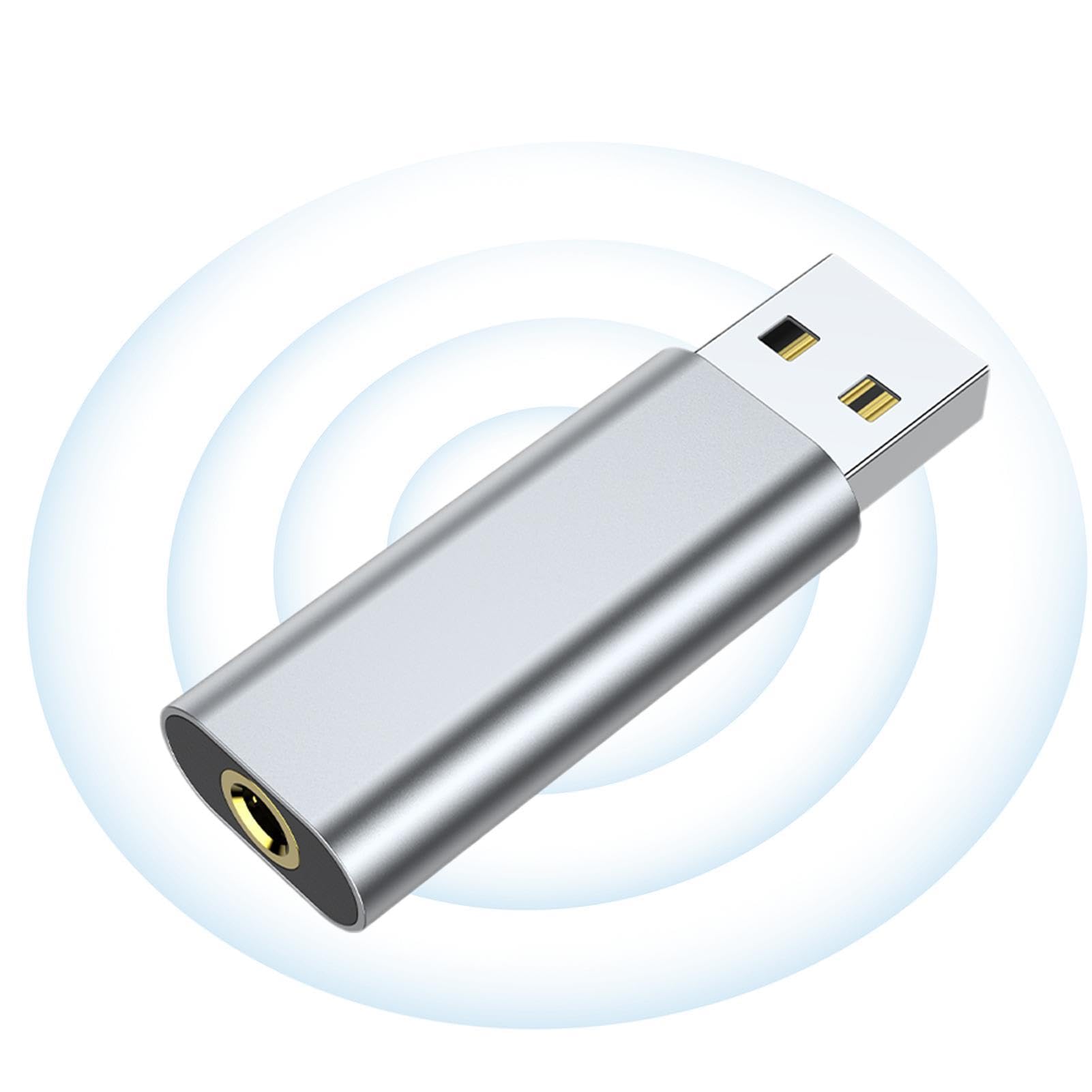 USB External Sound Card with 3.5mm Headphone Jack - Plug & Play Audio Adapter for Gaming Headsets (Perfect for League of Legends, PC Gaming & Online Meetings)