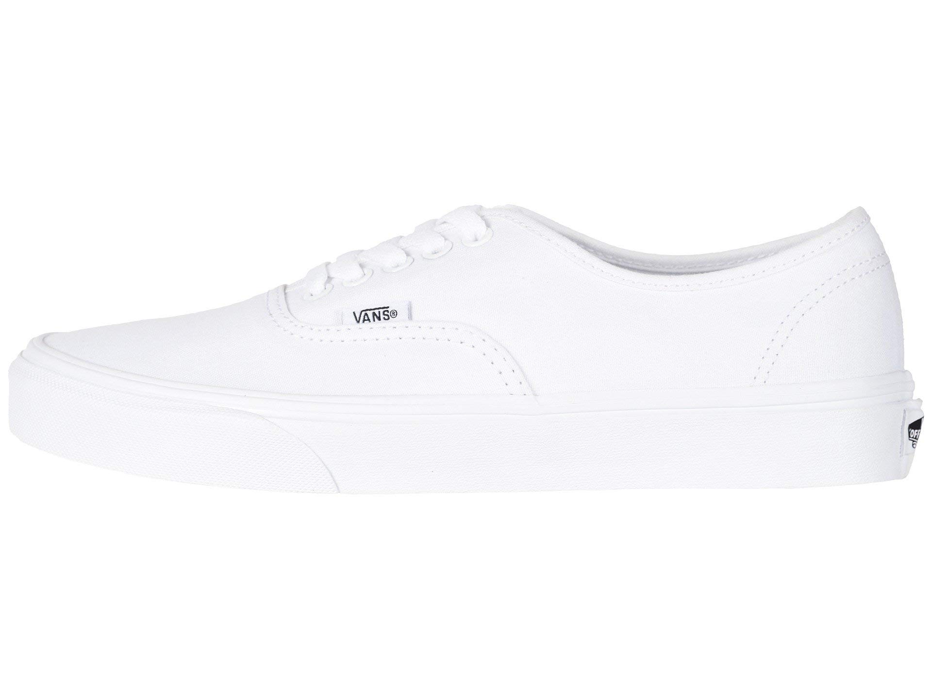 Vans Authentic Unisex Sneakers for Adults - Classic True White Canvas Shoes for Casual Wear, Skateboarding & Street Style