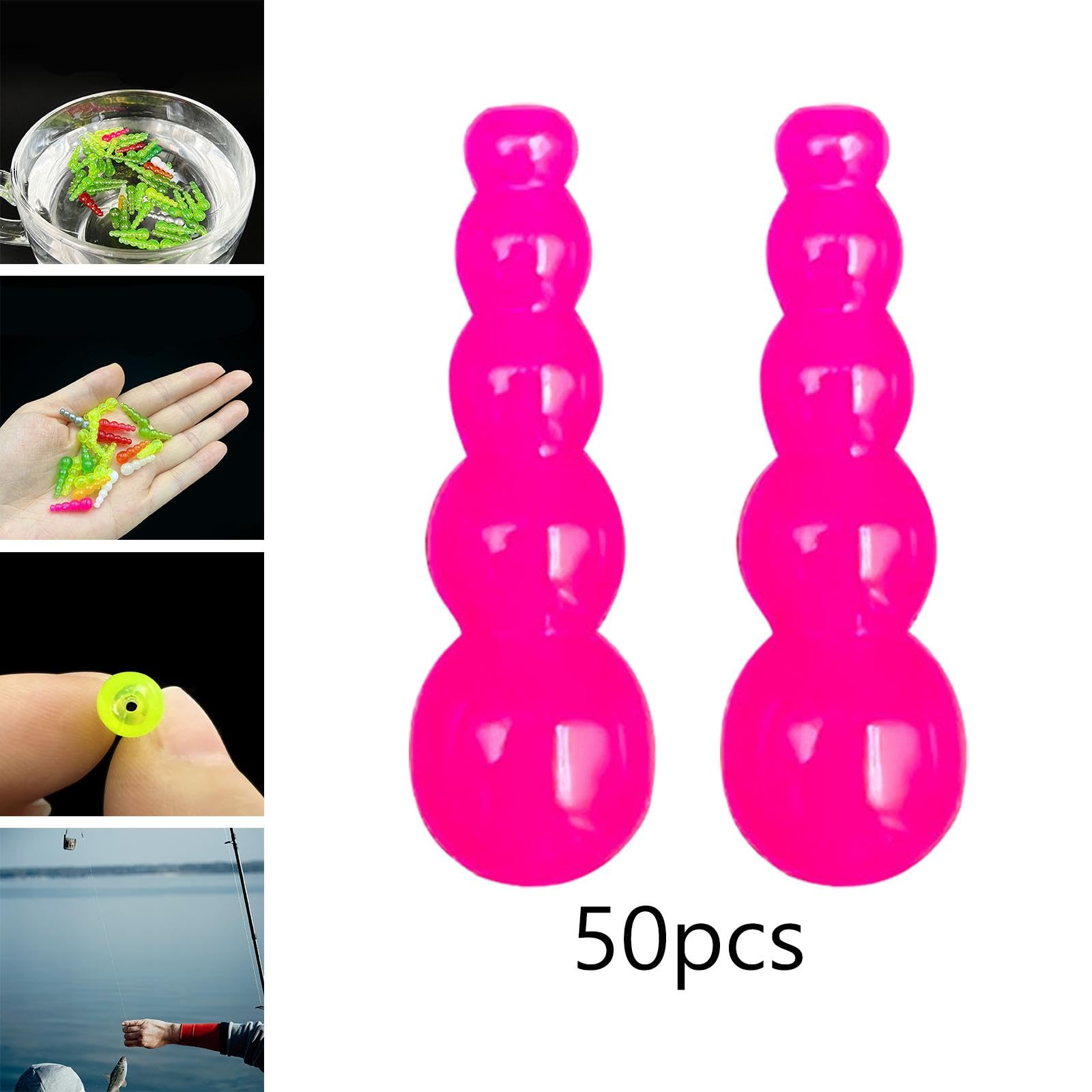 50pcs Stacked Fishing Beads Set - Lightweight Portable Lure Tackle Kit for Zander, Bass & Walleye | Perfect for Freshwater & Saltwater Fishing Accessories