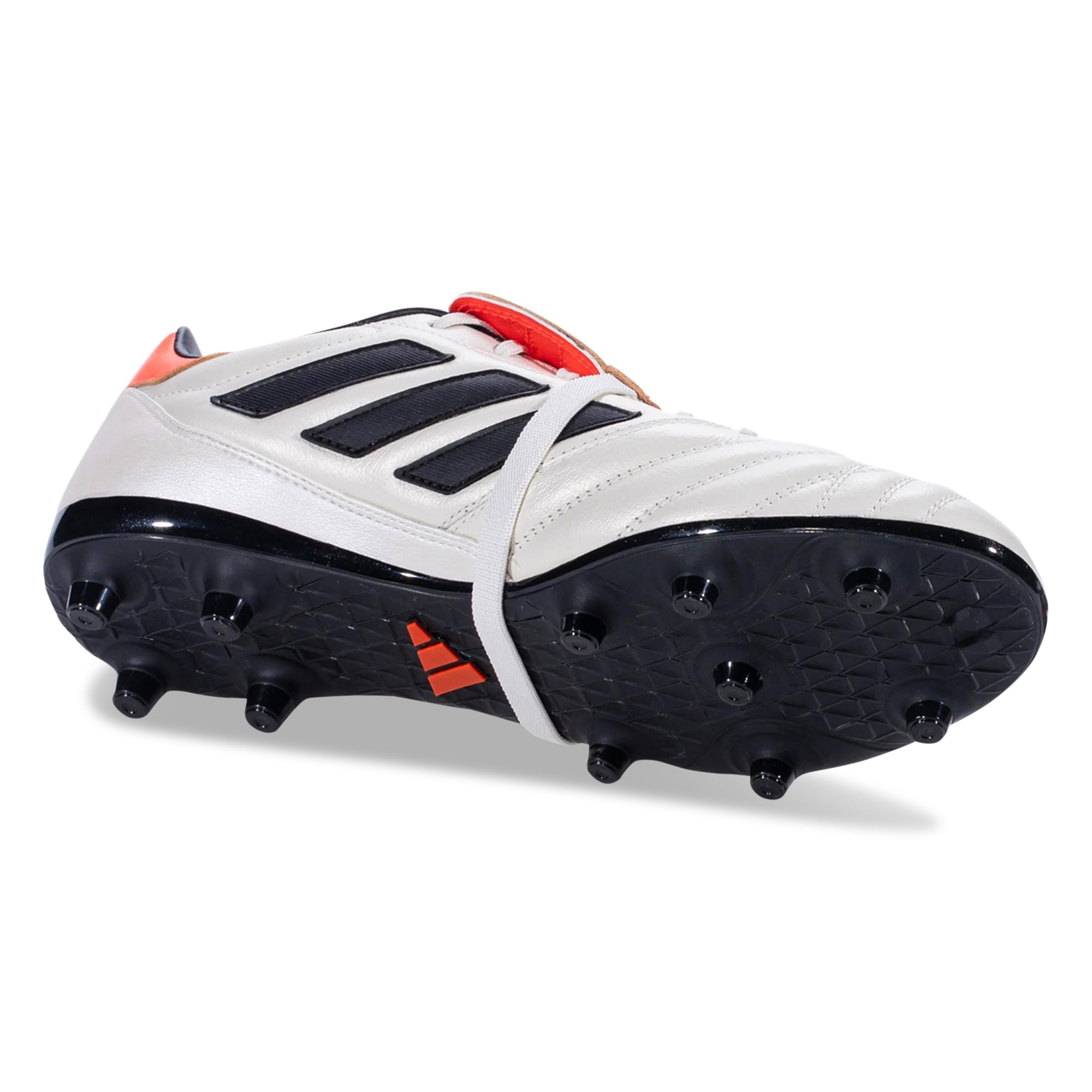 adidas Copa Gloro Firm Ground Soccer Cleats for Men - Off White/Core Black/Solar Red - Lightweight Football Shoes for Outdoor Matches & Training