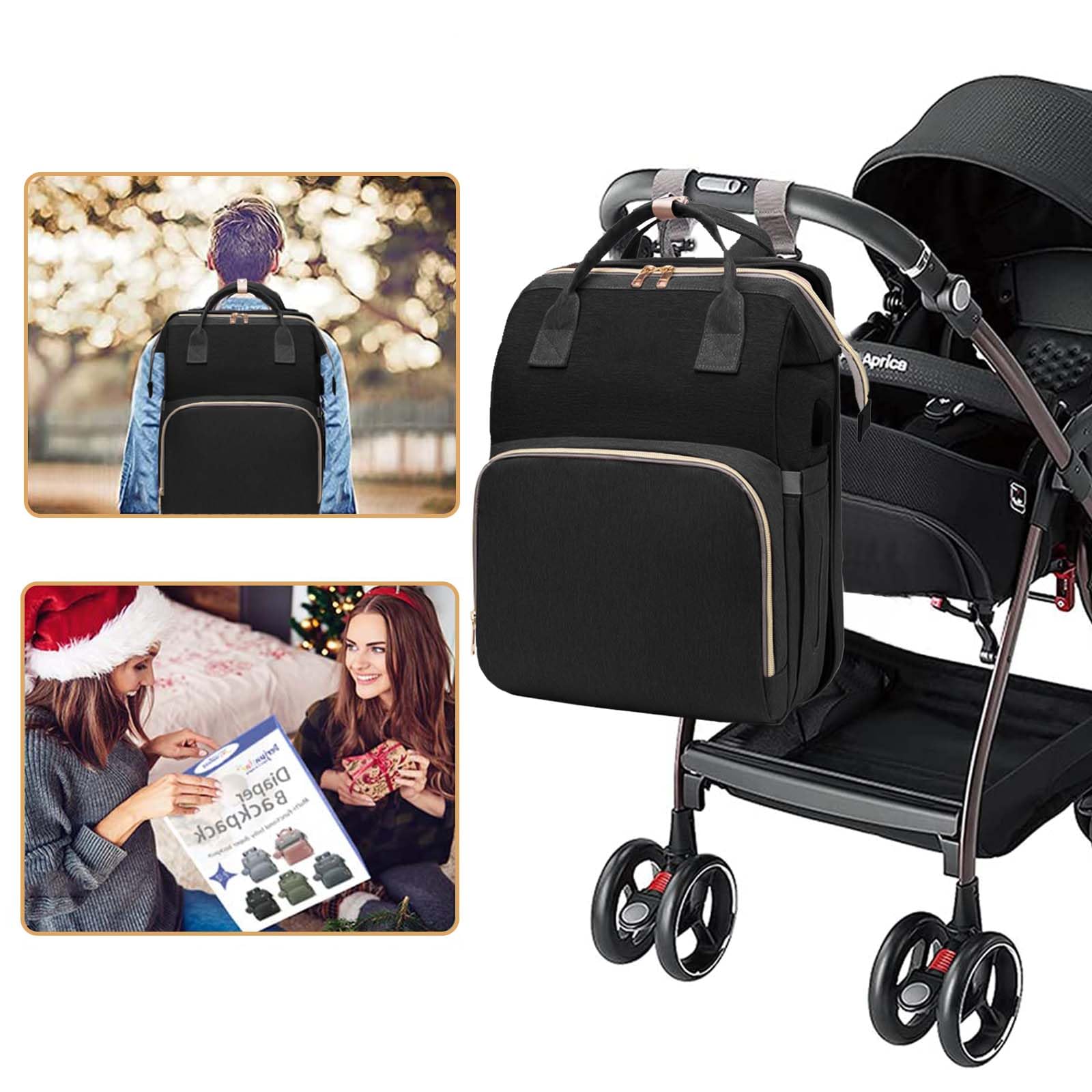 **CtopxCone Diaper Bag Backpack with Changing Station – Multifunctional Baby Travel Backpack for Parents – Perfect for Daycare, Travel & On-the-Go Parenting**