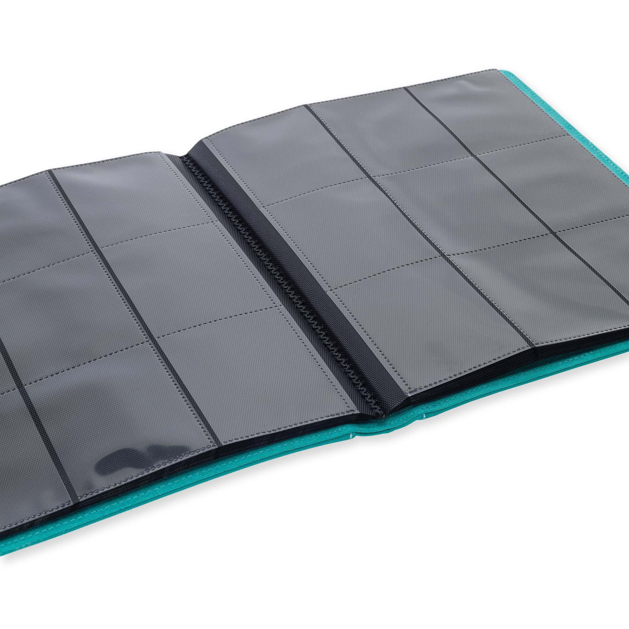 Vault X Premium Exo-Tec Strap Binder - 9 Pocket Trading Card Album with 360 Side Loading Pockets - Secure TCG Card Holder for Pokemon, MTG & Sports Cards (Teal) - Perfect for Collectors, Tournaments & Storage