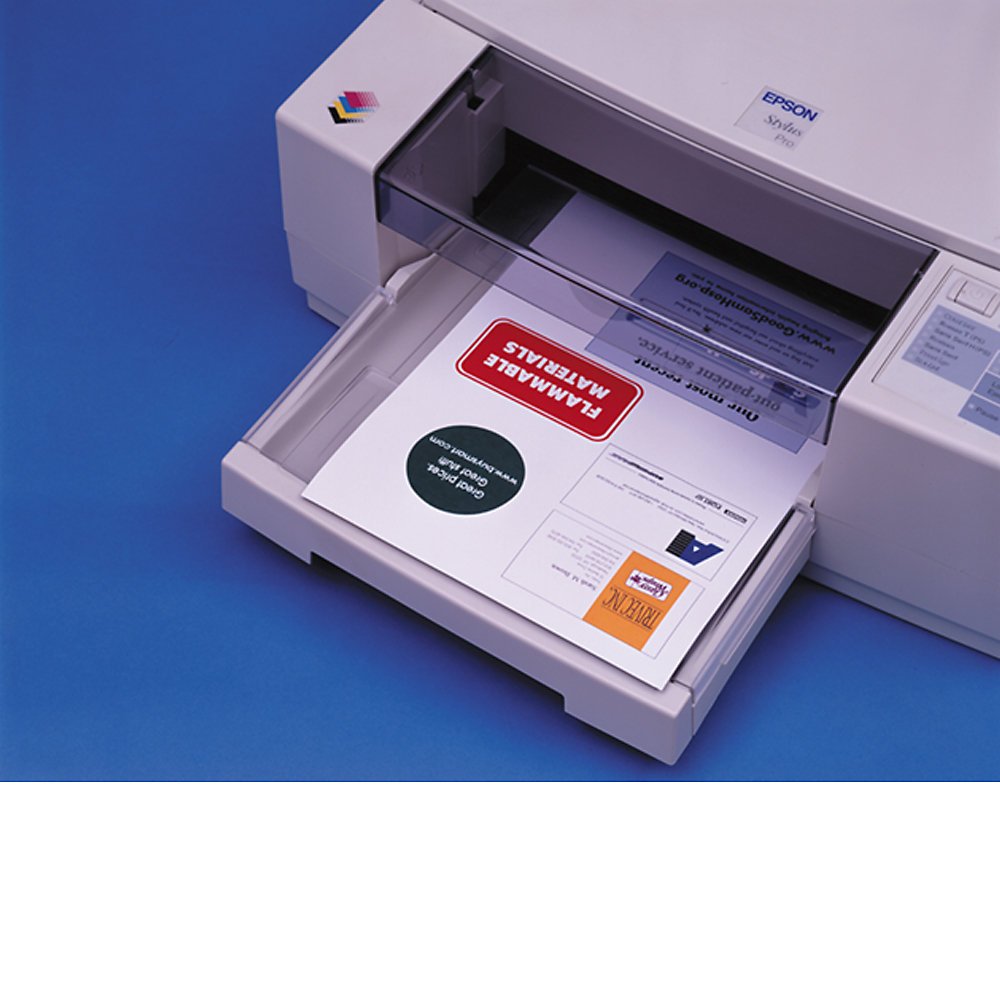 Aigner Mag-Print Magnetic Labels for Laser Printers - White Printable Sticker Sheets for Office Organization & File Cabinets