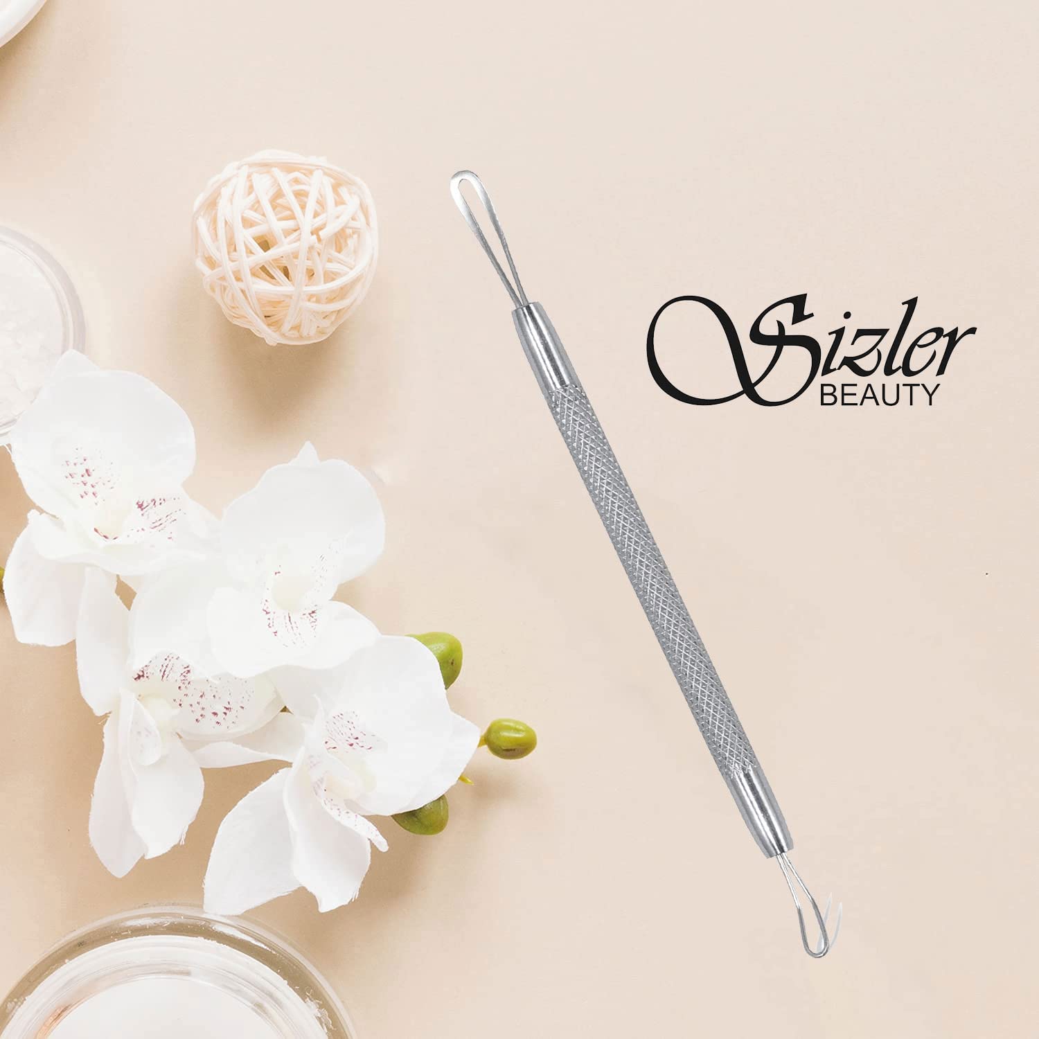 Professional Stainless Steel Blackhead & Whitehead Remover Tool - Double-Sided Pimple Popper for Acne, Blemish & Comedone Extraction - Non-Slip Grip for Safe Skincare - Perfect for Home Facial Care & Teen Acne Treatment