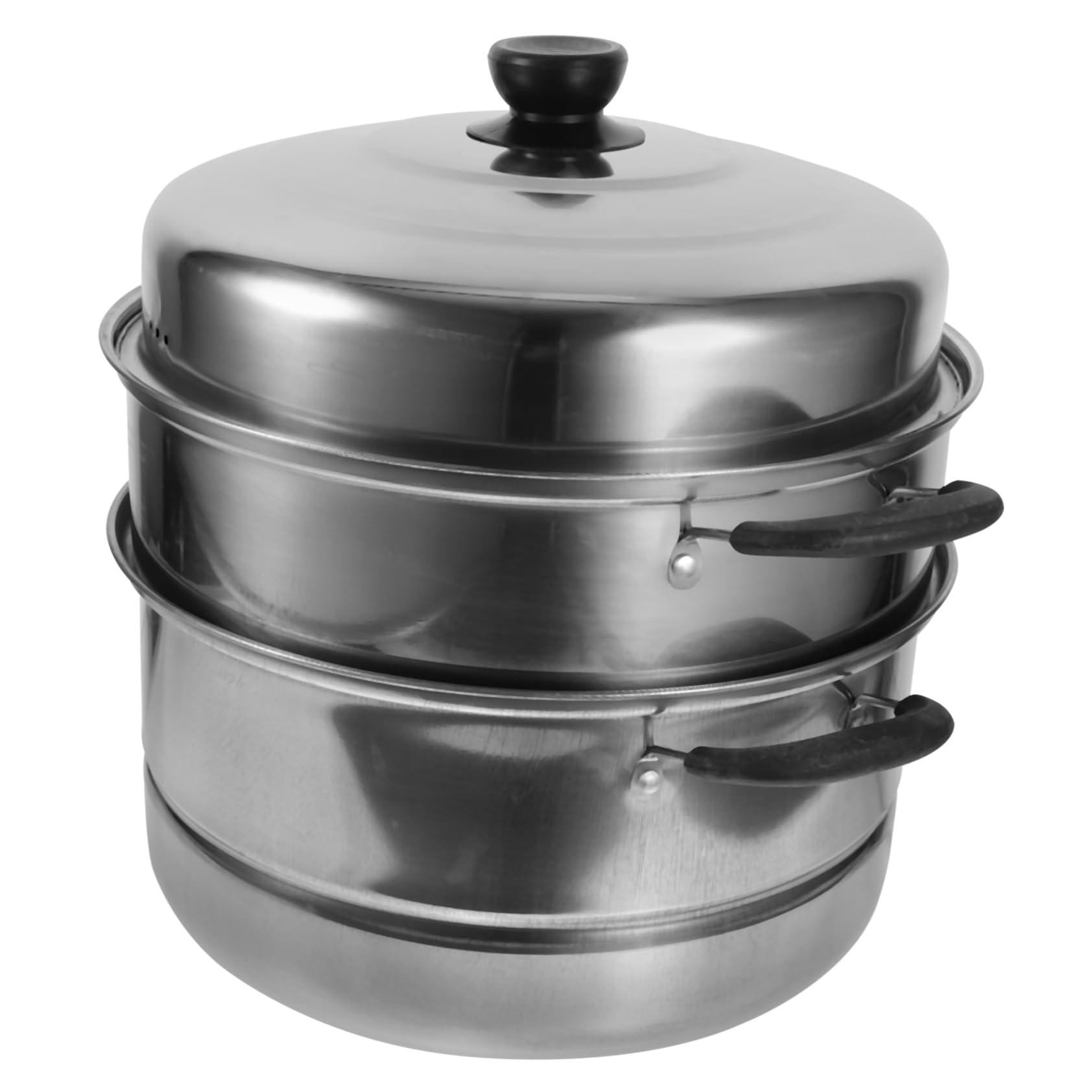 Cabilock 3-Layer Stainless Steel Steamer Pot - Stackable Steam Cookware for Vegetables, Dumplings & Seafood - Perfect for Home Kitchen & Meal Prep