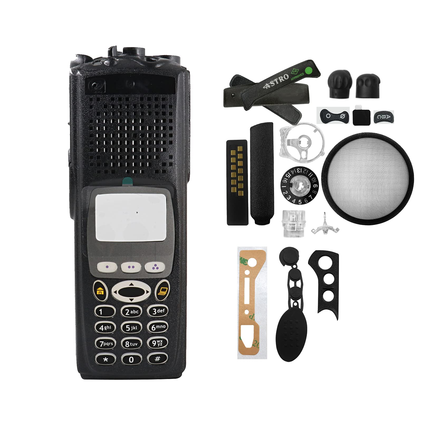VBLL Replacement Front Housing Kit for Motorola XTS5000 Model III M3 Radio - Durable Black Cover with Easy Installation - Perfect for Radio Repair, Maintenance & DIY Projects