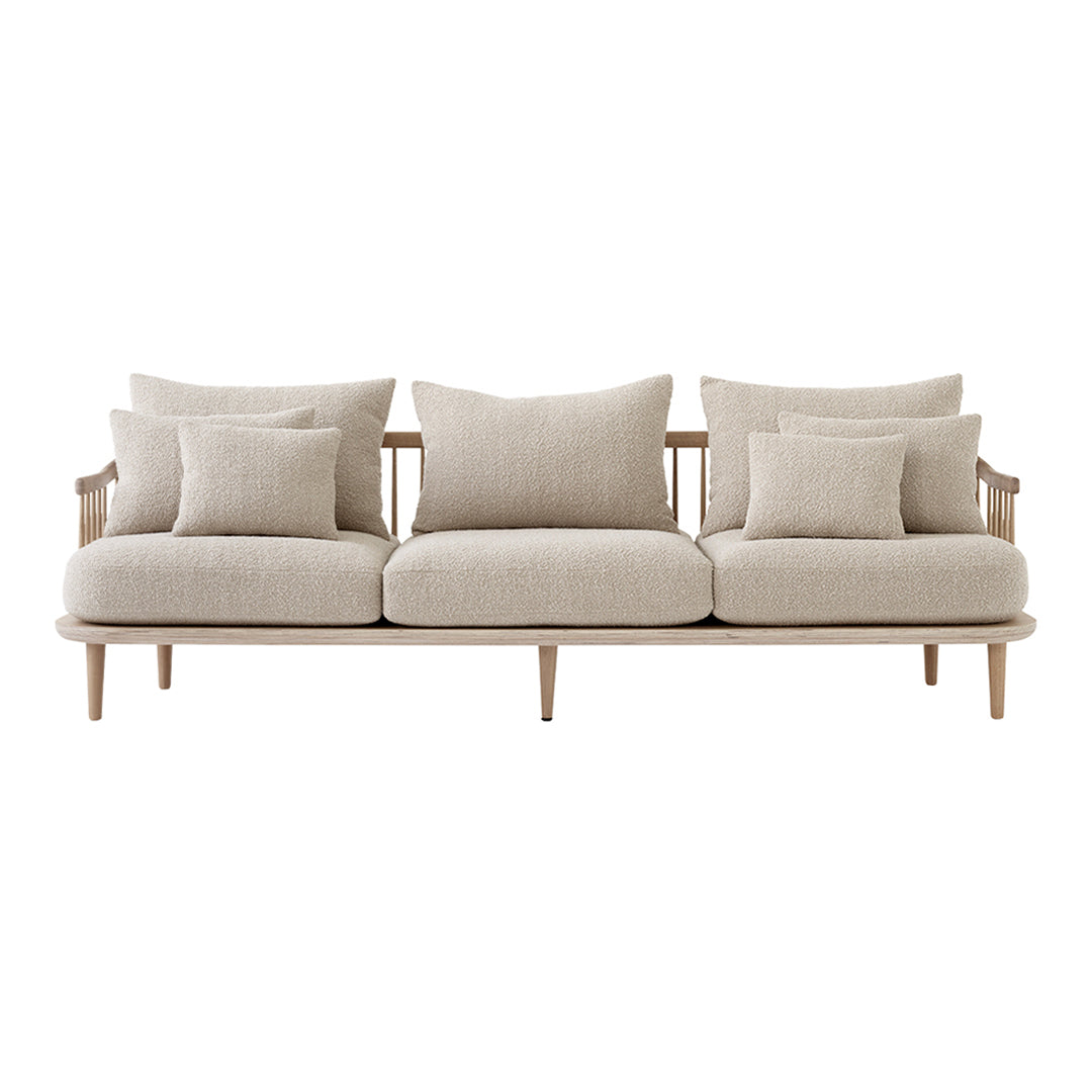 FLY SC12 3-Seater Sofa - Modern Fabric Couch for Living Room, Comfortable Sectional Sofa for Home & Office, Perfect for Small Spaces & Family Gatherings