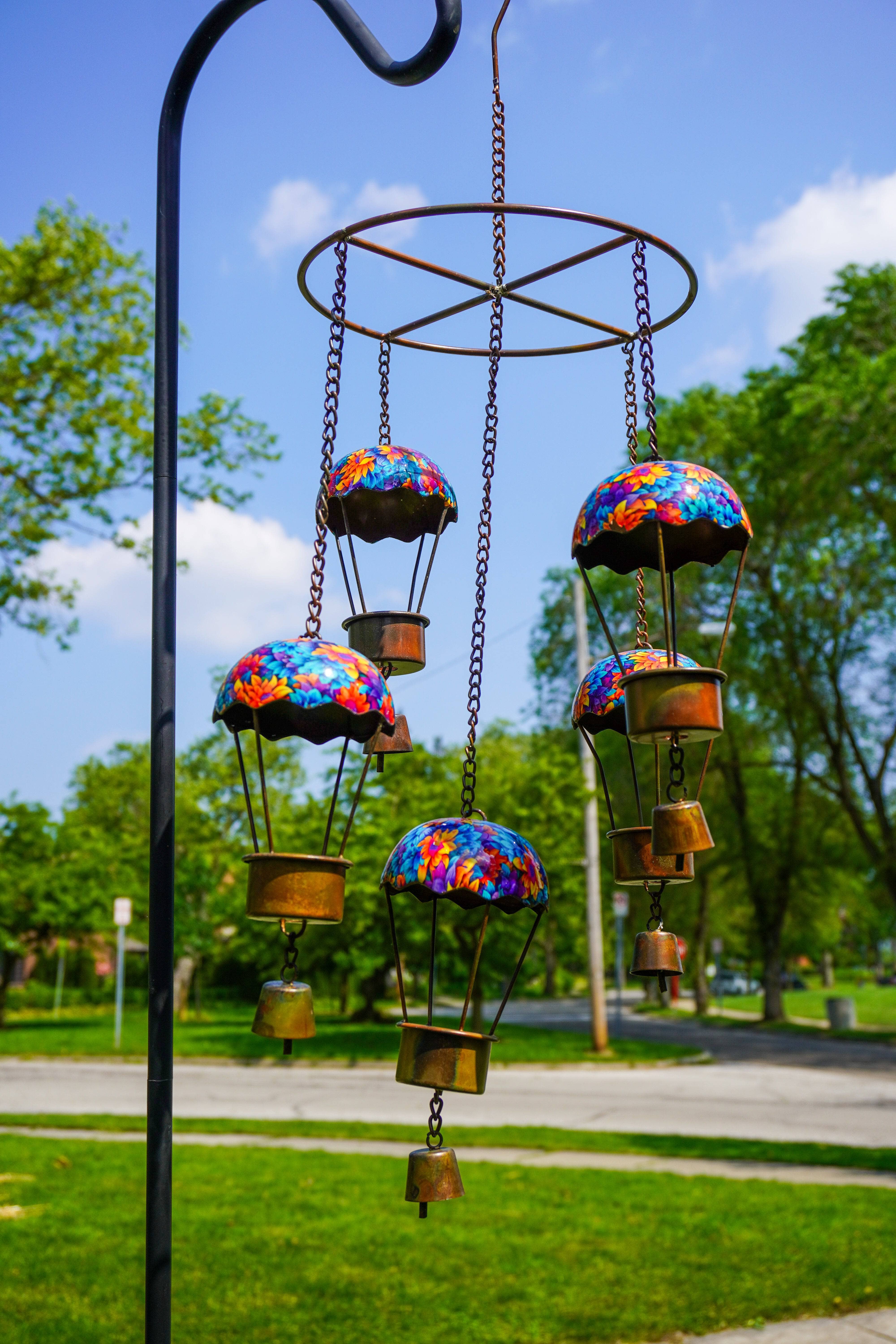 Floral Hot Air Balloon Nursery Mobile - Handmade Baby Crib Decor for Girls & Boys - Perfect for Baby Showers, Birthdays & Nursery Room Decorations