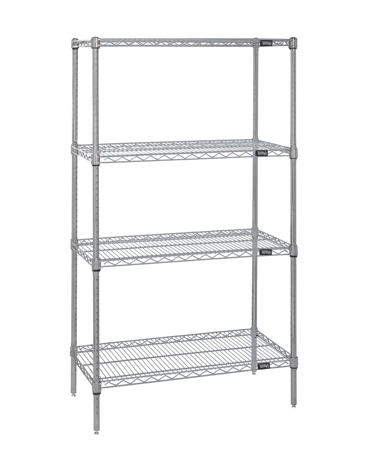 Quantum Storage Systems WR74-3072S 4-Tier Stainless Steel Wire Shelving Unit - 74