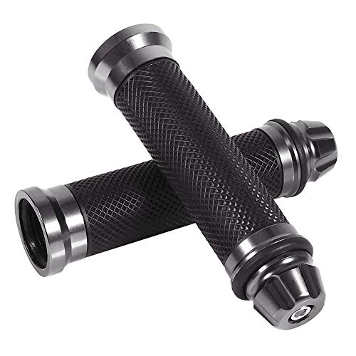 Keenso CNC Aluminum Motorcycle Handlebar Grips - 7/8