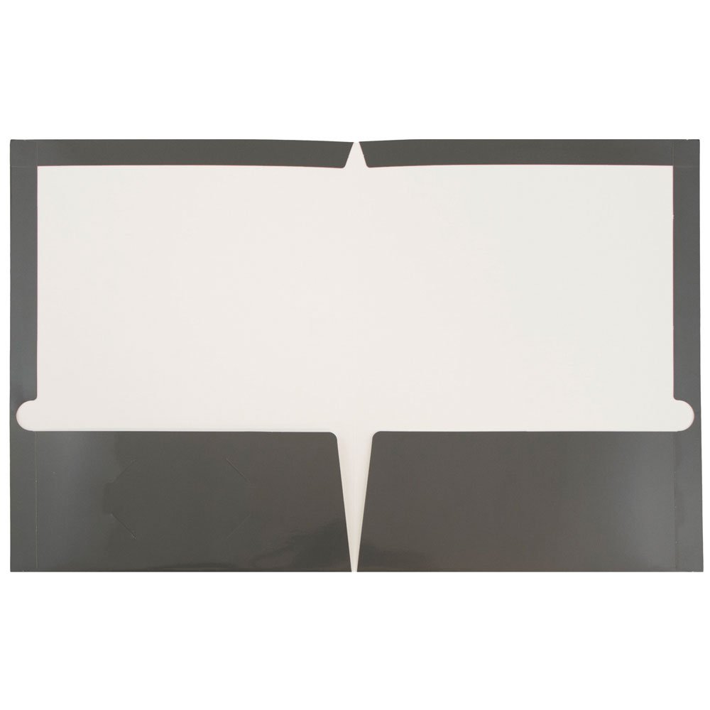 JAM PAPER Laminated Two Pocket School Folders - Letter Size 8.5
