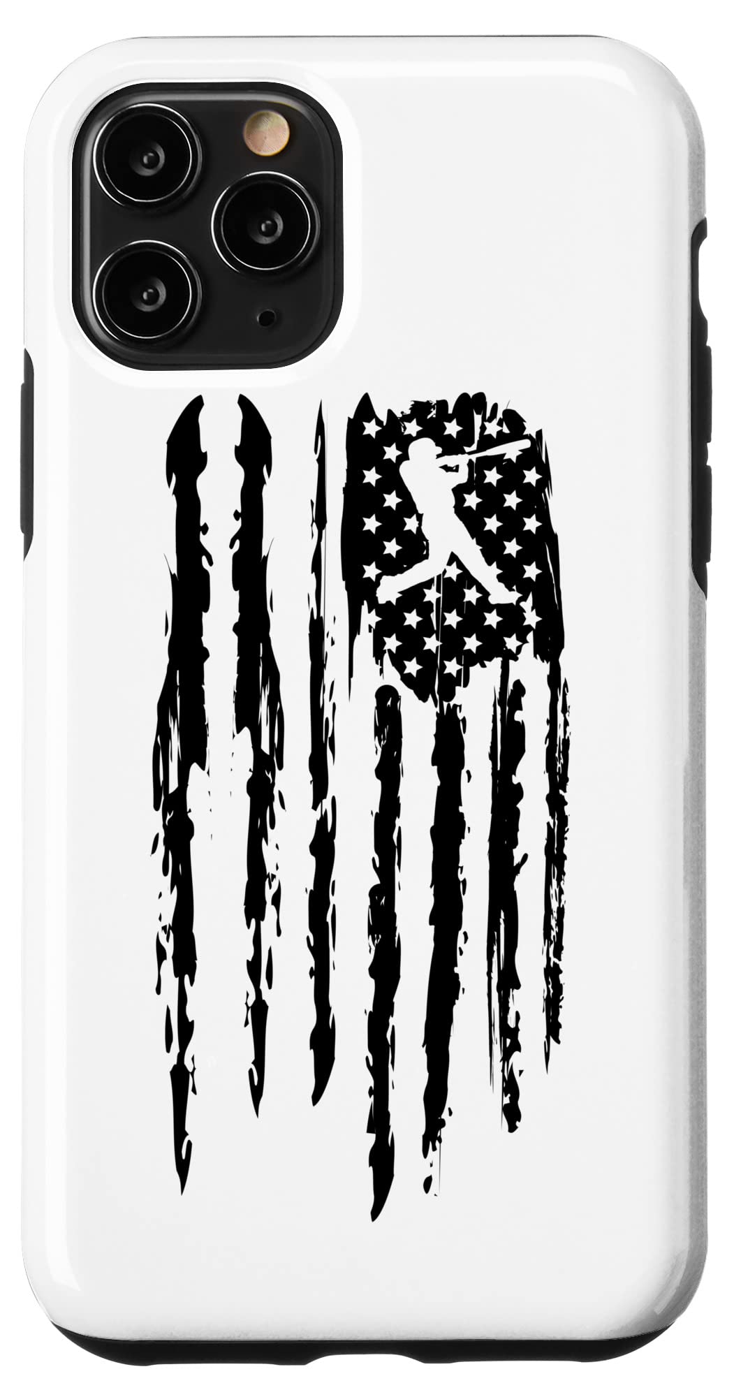iPhone 11 Pro Case - Vintage USA Flag Design, Patriotic Baseball & Softball Protective Cover | Perfect for Sports Fans, Daily Use & Gift Giving