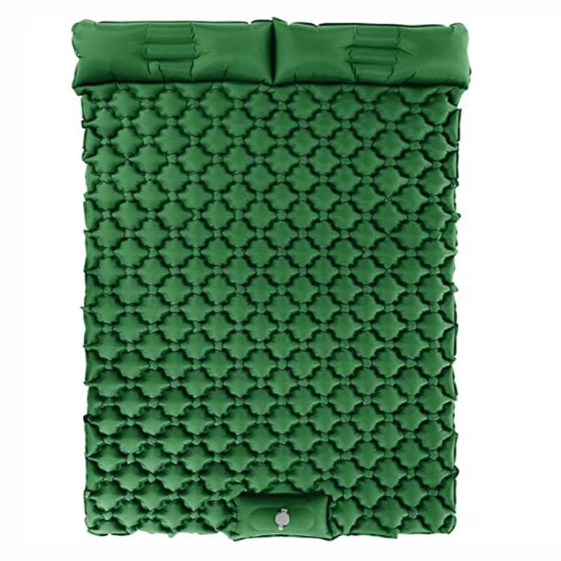 **Upgraded Double Camping Sleeping Pad - Foot Pump Inflatable Air Mattress with Pillow, Waterproof & Compact for Backpacking, Hiking, Travel - Perfect for Couples Camping, Outdoor Adventures & Tent Comfort**