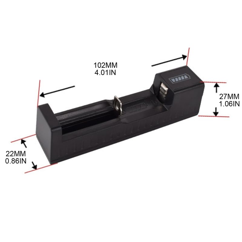 YAOGUI Universal USB Battery Charger for 4.2V 18650 18490 Li-ion Rechargeable Batteries - Smart Charging Adapter with 1 Slot - Perfect for Flashlights, Vape Mods & Electronic Devices