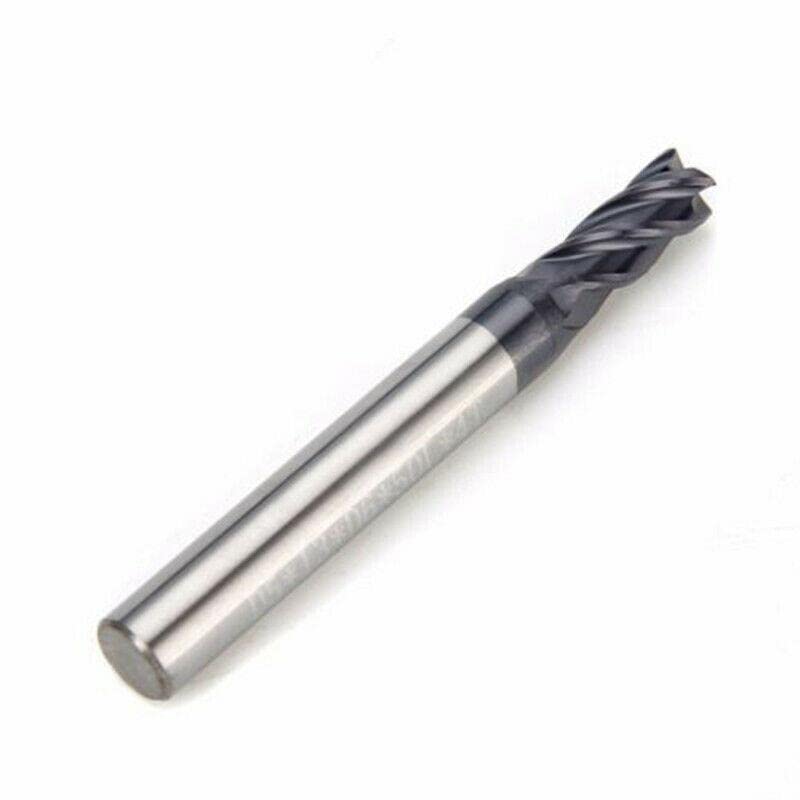 High-Performance Solid Carbide End Mill 4 Flute with AlTiN Coating - Precision CNC Milling Cutter for Metalworking, Woodworking & Industrial Applications