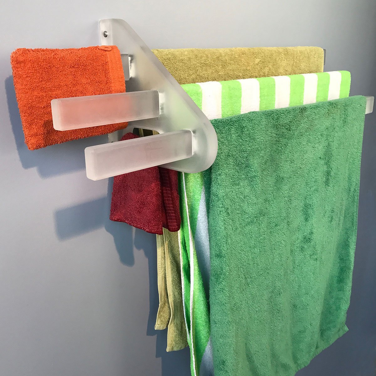 Stainless Steel Cantilever Towel Rack - Space Saving Bathroom Organizer for Towels, Robes & Accessories | Perfect for Small Bathrooms, Laundry Rooms & Spa Areas