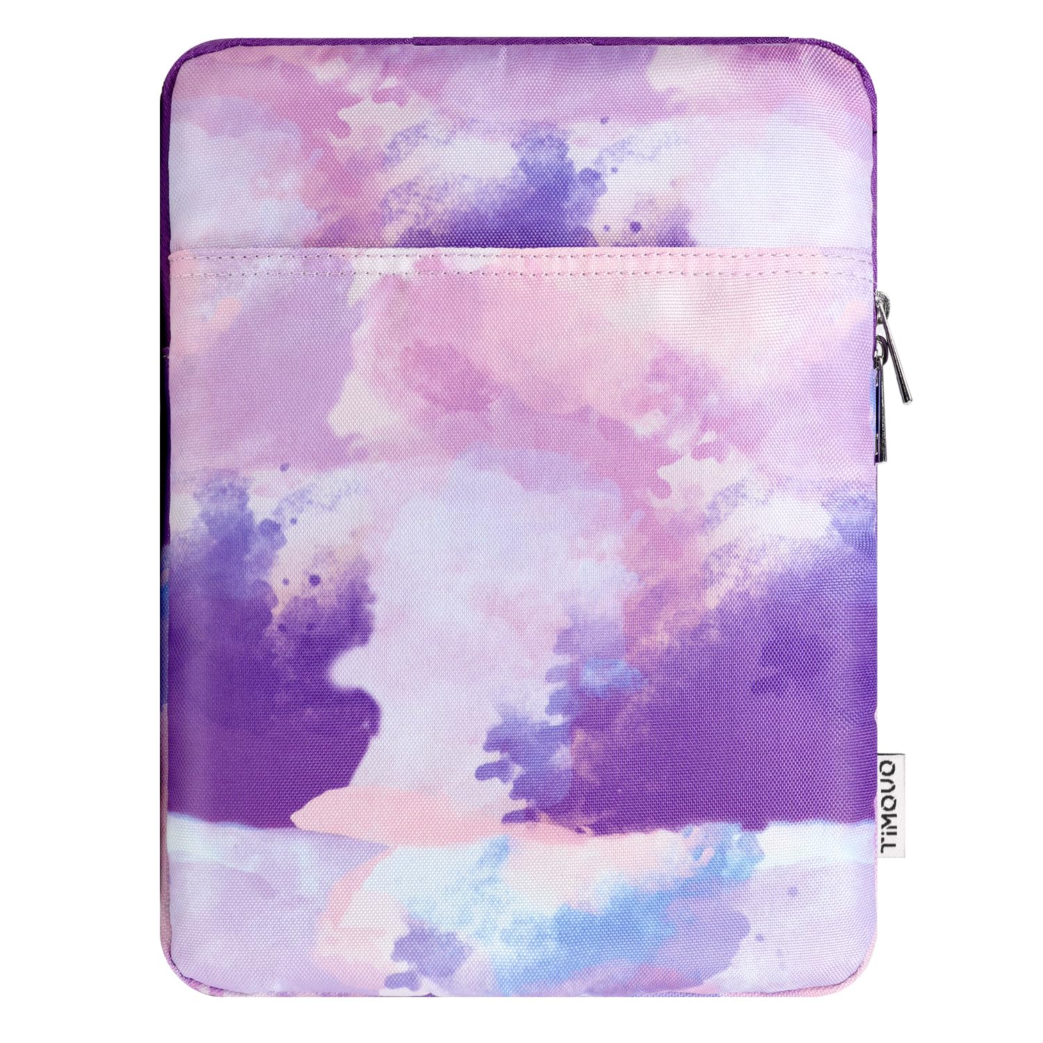 TiMOVO 9-11 Inch Tablet Sleeve Case - Compatible with iPad 10.2 (2021-2022), iPad Air 5/4, iPad Pro 11 (2024), Galaxy Tab S9/S8/A8/A7 - Protective Pouch with Smart Keyboard Fit - Watercolor Purple - Perfect for Travel, Work & School