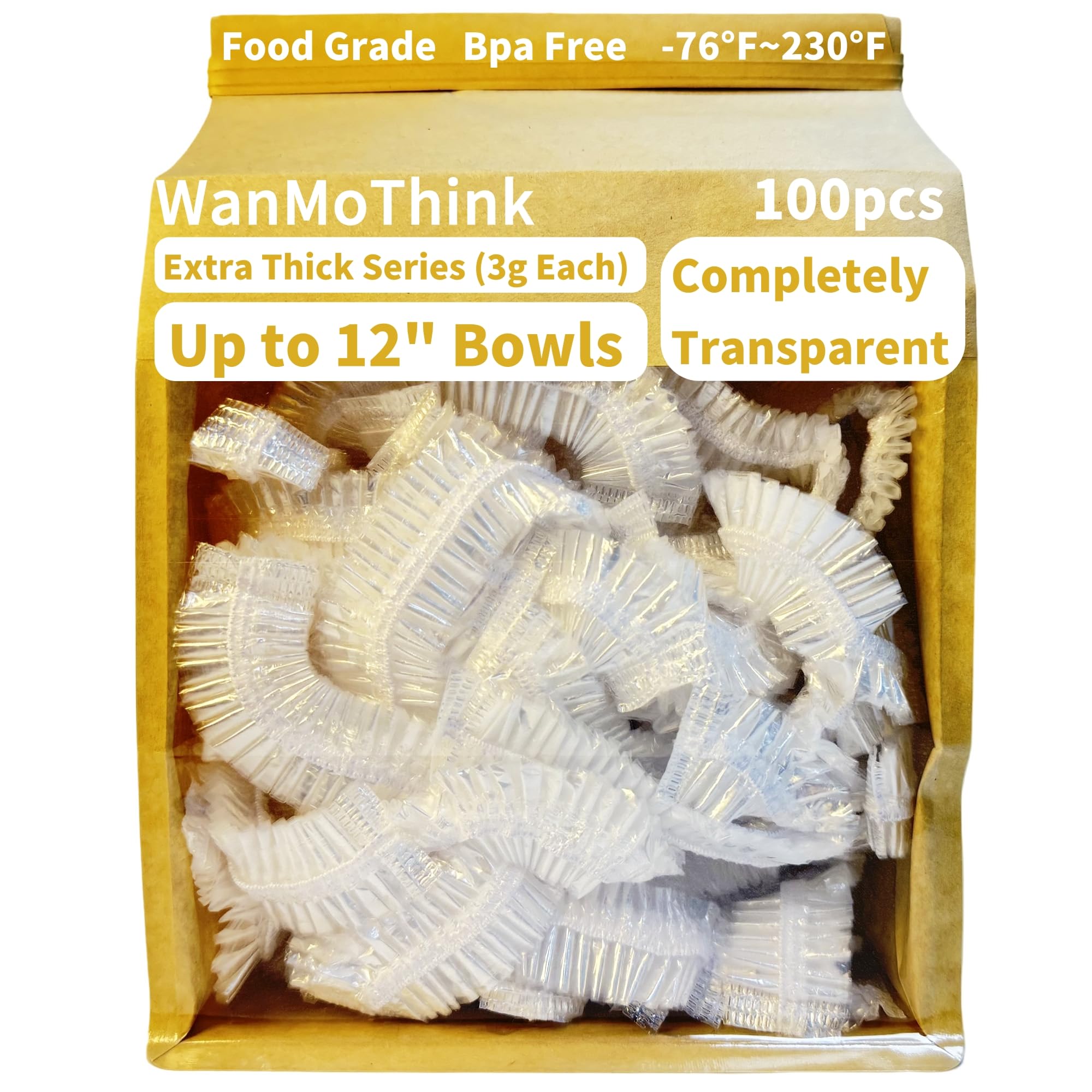 100pcs Large Bowl Covers for Bread Proofing & Dough Rising - 12