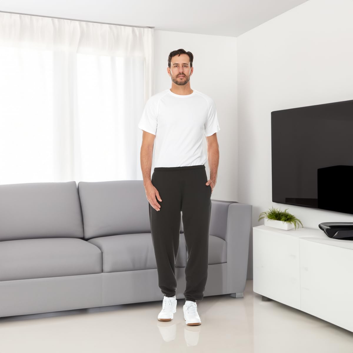 BILLIONHATS 12 Pack Men's Jogger Sweatpants - Bulk Wholesale Comfortable Lounge Pants for Homeless Shelter Donations, Gym, Casual Wear & Everyday Use