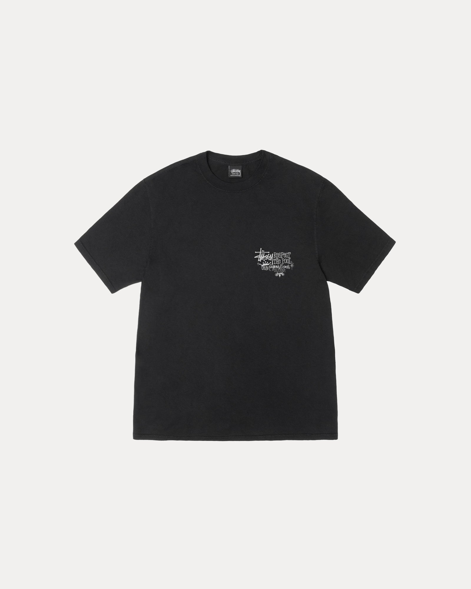Respect The Pool Tee - Soft Pigment Dyed Cotton T-Shirt for Men - Perfect for Summer, Beach, and Casual Wear