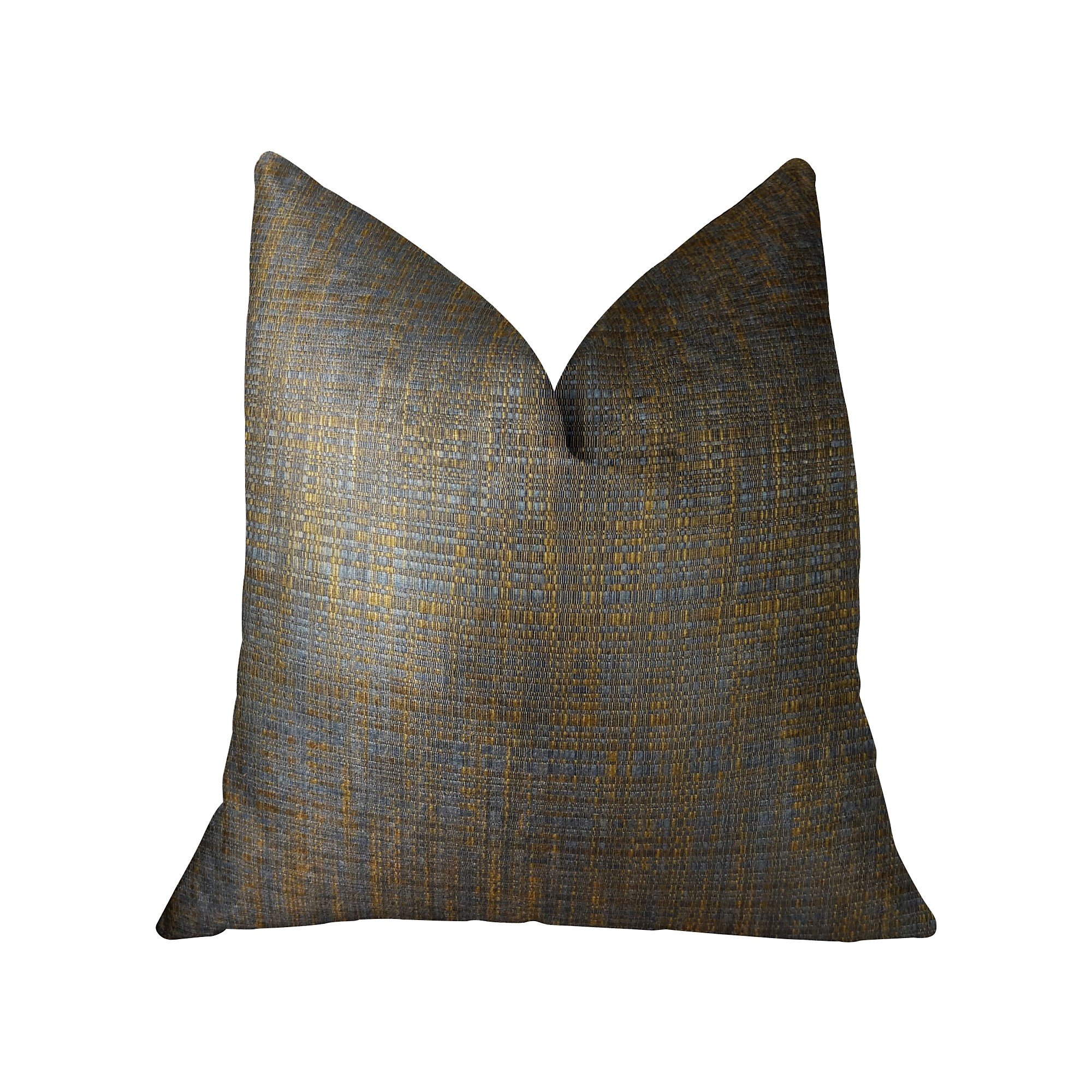 Plutus Clonamore Handmade Throw Pillow 20x30 Inches - Soft Blue & Brown Bohemian Decorative Pillow Cover for Couch, Bed, Sofa - Queen Size Home Decor Accent