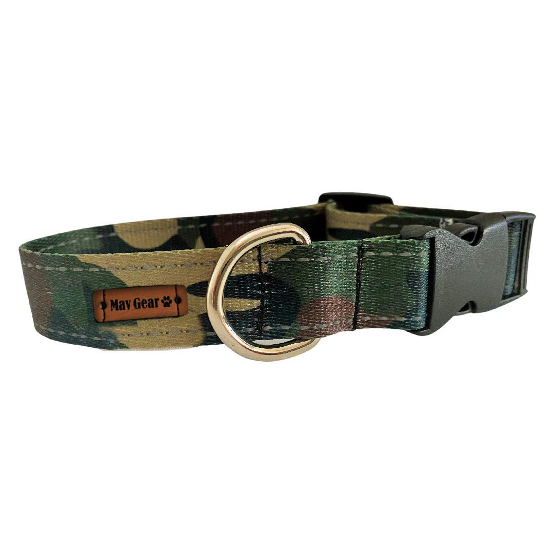 Waterproof Adjustable Camo Dog Collar for Puppies & Dogs - Durable Outdoor Hunting, Hiking & Camping Pet Accessories - Perfect for Active Adventures & Daily Walks