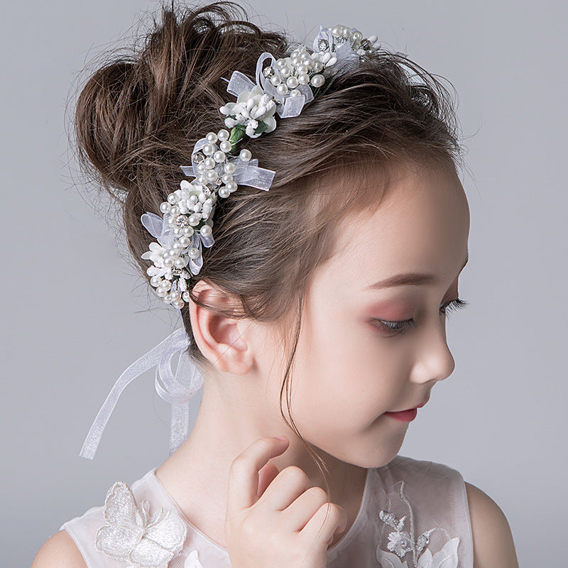 Elegant Bohemian Flower Crown Headband with Beads - Perfect for Festivals, Weddings, and Boho Photoshoots