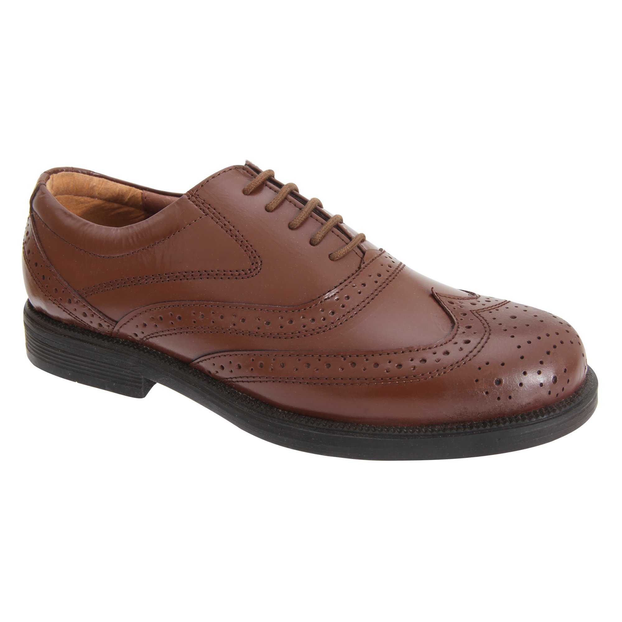Men's Scimitar Wing Cap Brogue Oxford Shoes - Classic Formal & Casual Dress Shoes for Business, Office, and Special Occasions