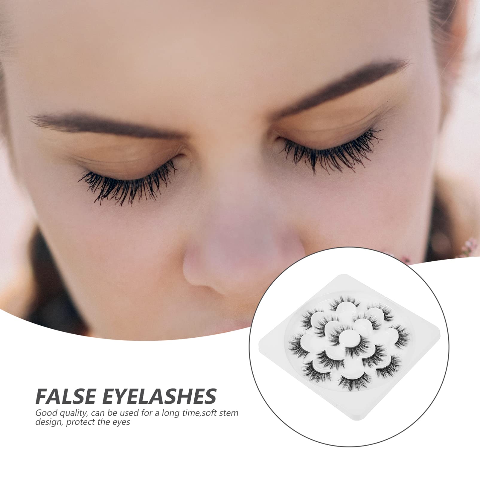 7 Pairs Criss-Cross Wispy Fake Eyelashes - 6D 3D Lotus Lash Extensions for Natural Volume & Length | Perfect for Bridal, Party & Night Out Makeup Looks