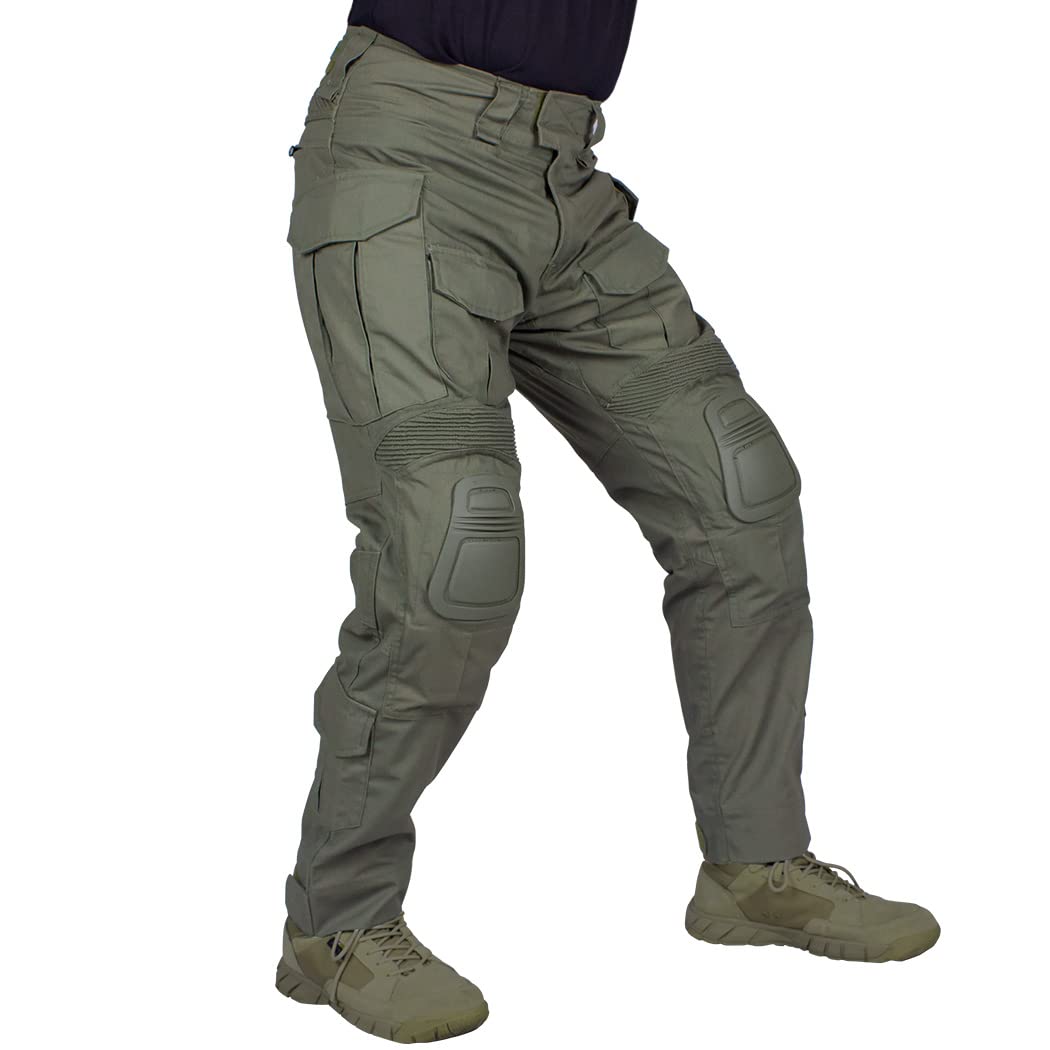 IDOGEAR Men's G3 Combat Tactical Pants with Removable Knee Pads - Multi-Cam Camouflage Outdoor Pants for Airsoft, Hunting, Paintball & Military Training