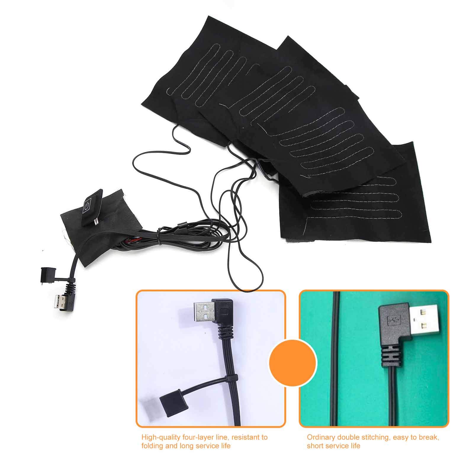 USB Electric Heating Pad - Soft & Adjustable Heating Clothes Vest for Winter Warmth - Perfect for Outdoor Activities, Home Use & Pain Relief