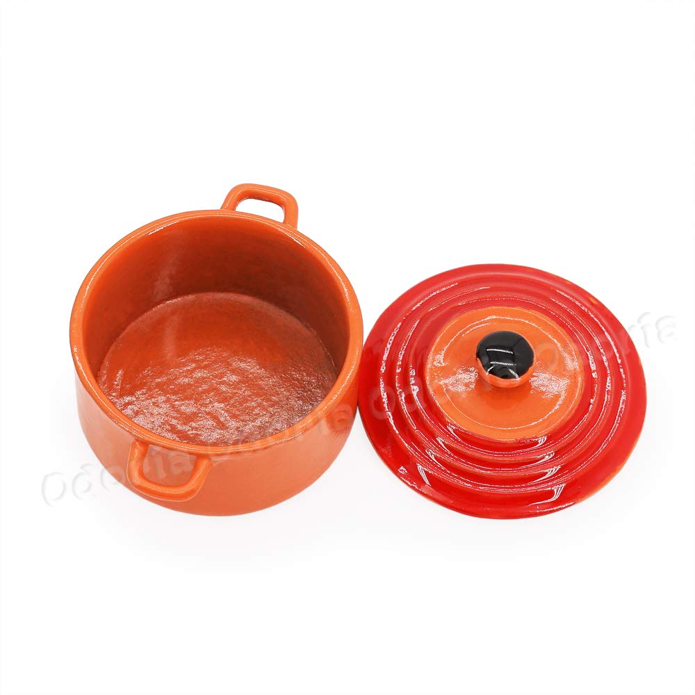 1/6 Scale Miniature Pot Cookware Set - Realistic Dollhouse Kitchen Accessories for Miniature Cooking & Baking Scenes | Perfect for Dollhouse, Diorama, and Model Displays