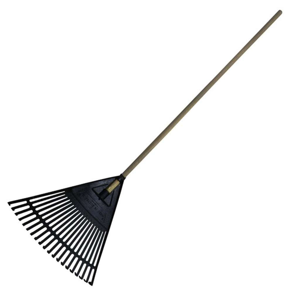 Plastic Handle Fan Rake - Lightweight Garden Rake for Leaves, Grass, and Yard Debris - Perfect for Lawn Care, Gardening, and Outdoor Cleanup