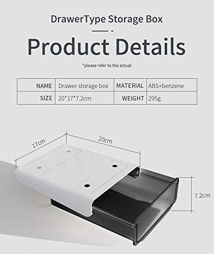 Under Desk Drawer Organizer - Self-Adhesive Storage for Office, Bedroom, School & Kitchen - Holds Phone, Pens, Pencils, Keys & Cutlery (Medium Size) - Perfect Desk Accessory for Home & Office Organization