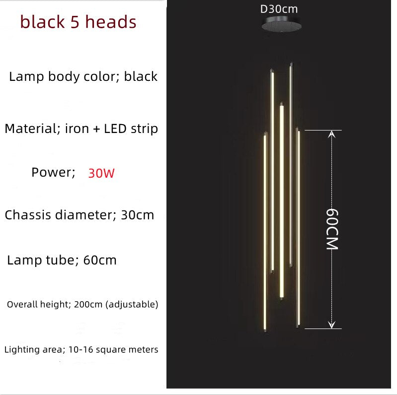 LED Staircase Chandelier Lighting - Modern Crystal LED Bar Lights for Stairs & Hallways - Energy Efficient Home Decor Lighting for Stairwells, Entryways & Interior Spaces