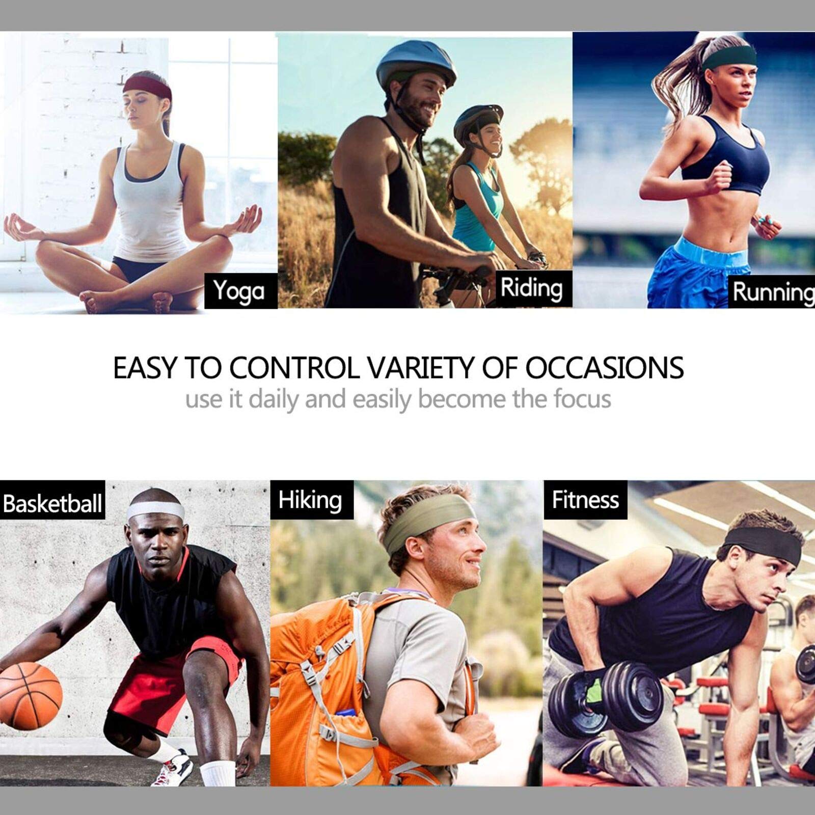 Custom Sport Headband with Personalized Text & Image - Sweat-Wicking Hair Bands for Men & Women - Perfect for Running, Yoga, Workouts & Outdoor Activities