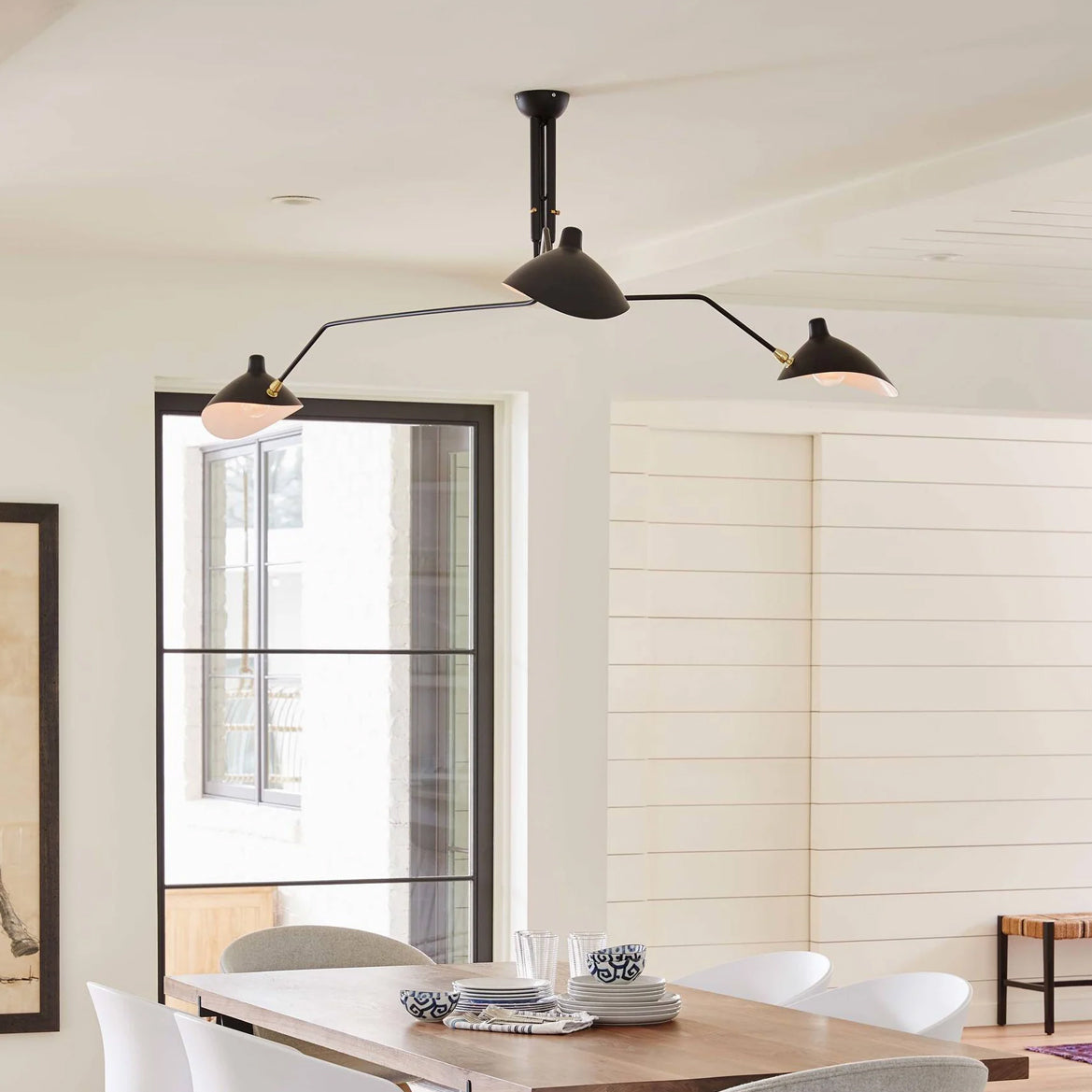 Serge Mouille Modern Ceiling Light - Mid-Century Design for Living Room, Bedroom & Dining Room - Elegant Lighting Fixture for Home Decor