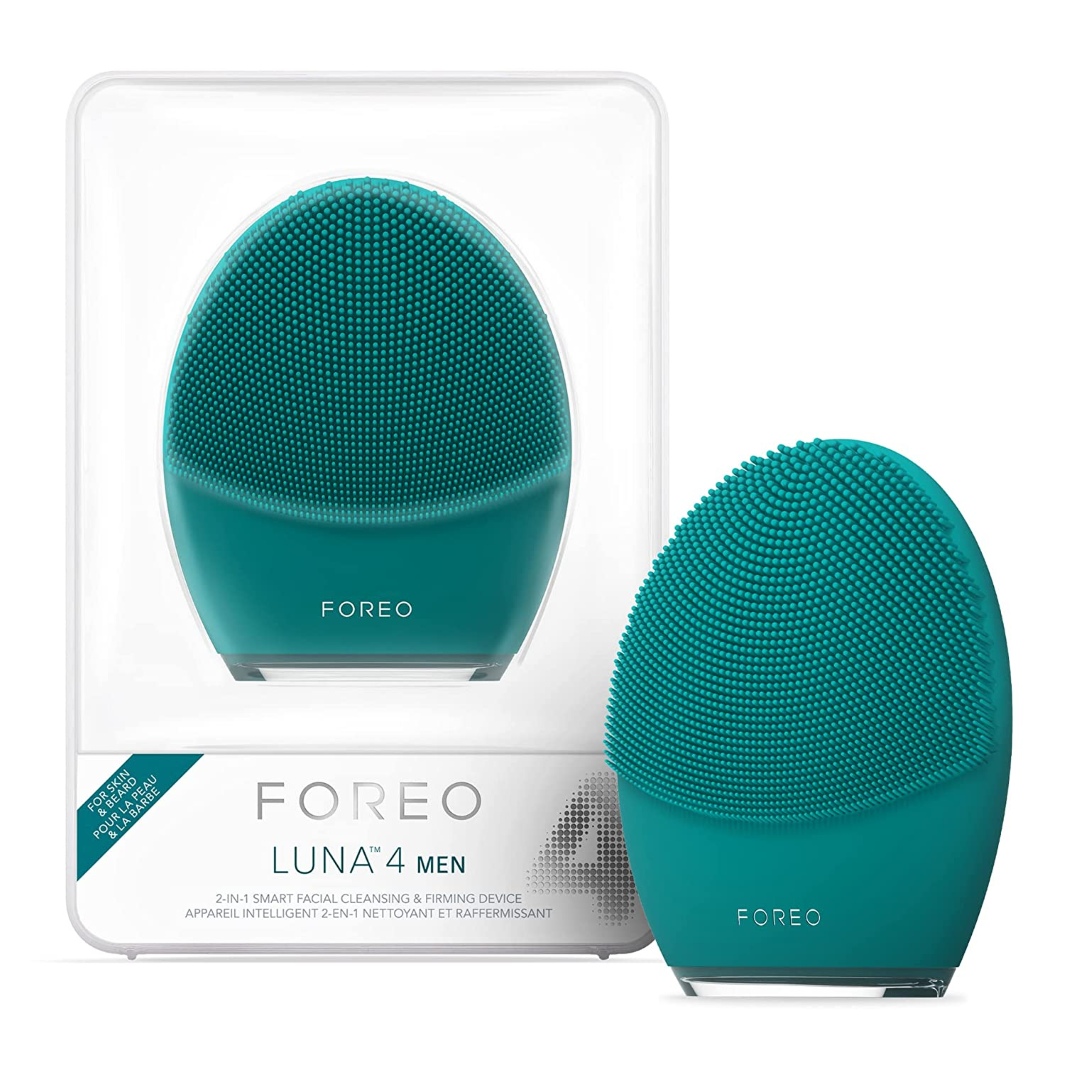 FOREO LUNA 4 Men's Facial Cleansing Brush - Deep Pore Cleaner & Exfoliator for Men's Skincare Routine | Perfect for Daily Face Wash & Shaving Prep