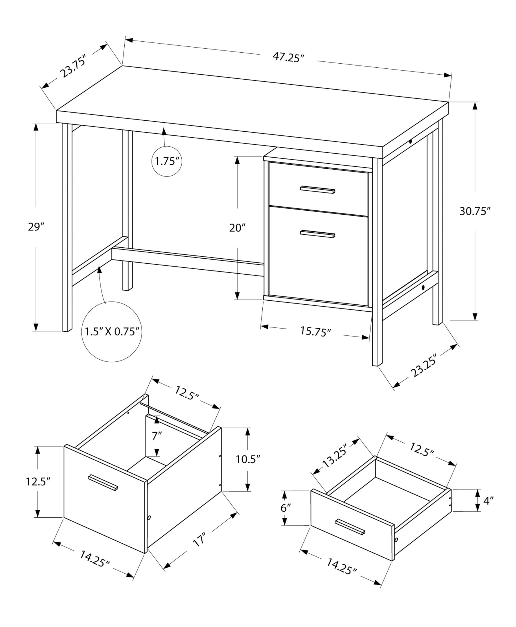 48L White & Silver Metal Office Series Storage Cabinet - Perfect for Home, Office & Workspace Organization