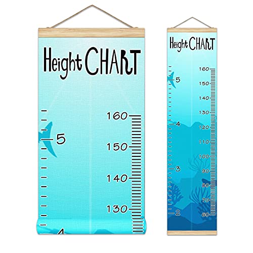 Underwater Themed Kids Growth Chart - Height Measurement Wall Decor for Children's Room | Perfect for Nursery, Bedroom & Playroom Decor