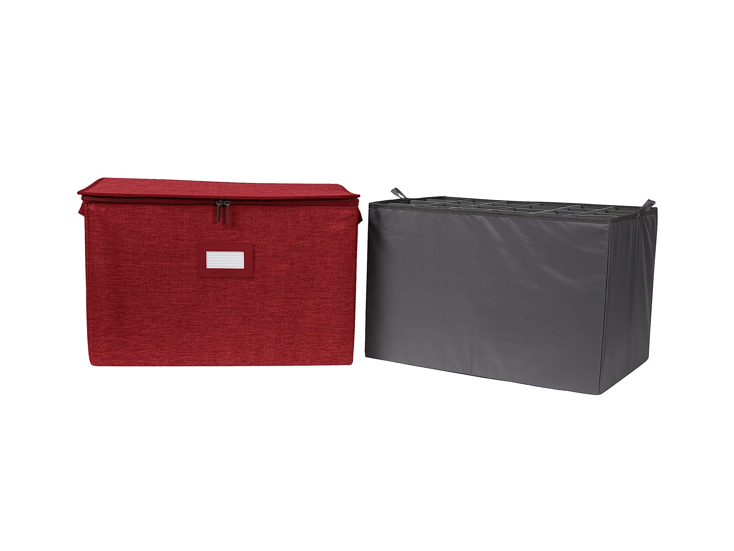 Covermates Keepsakes China Cups and Coffee Mugs Storage Box – Stackable Organizer with Reinforced Handles for Fine China Protection, Red Heather – Perfect for Kitchen, Dining Room, and Tea Party Storage