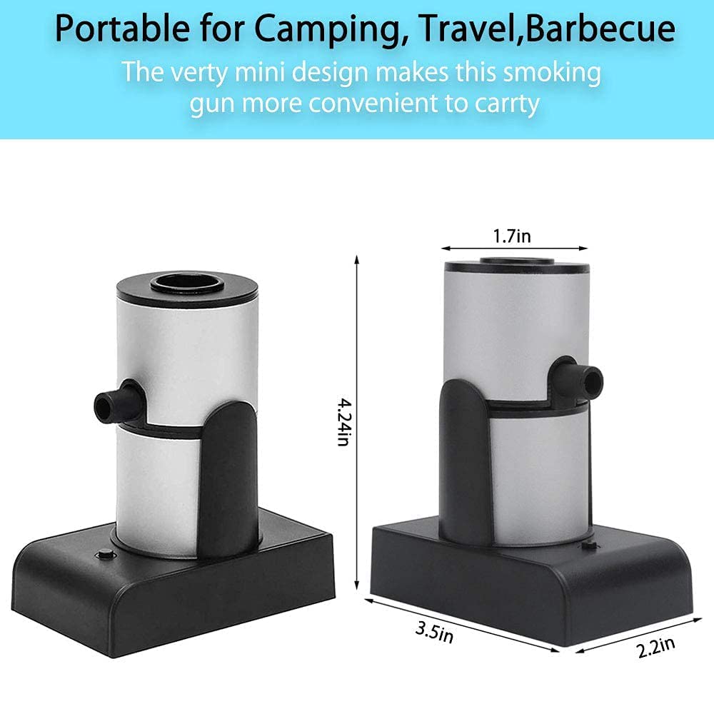 Portable Handheld Food Smoker Gun - Mini Kitchen Smoke Infuser for Meat, Cocktails, BBQ & Drinks | Perfect for Home Cooking, Restaurants & Outdoor Grilling