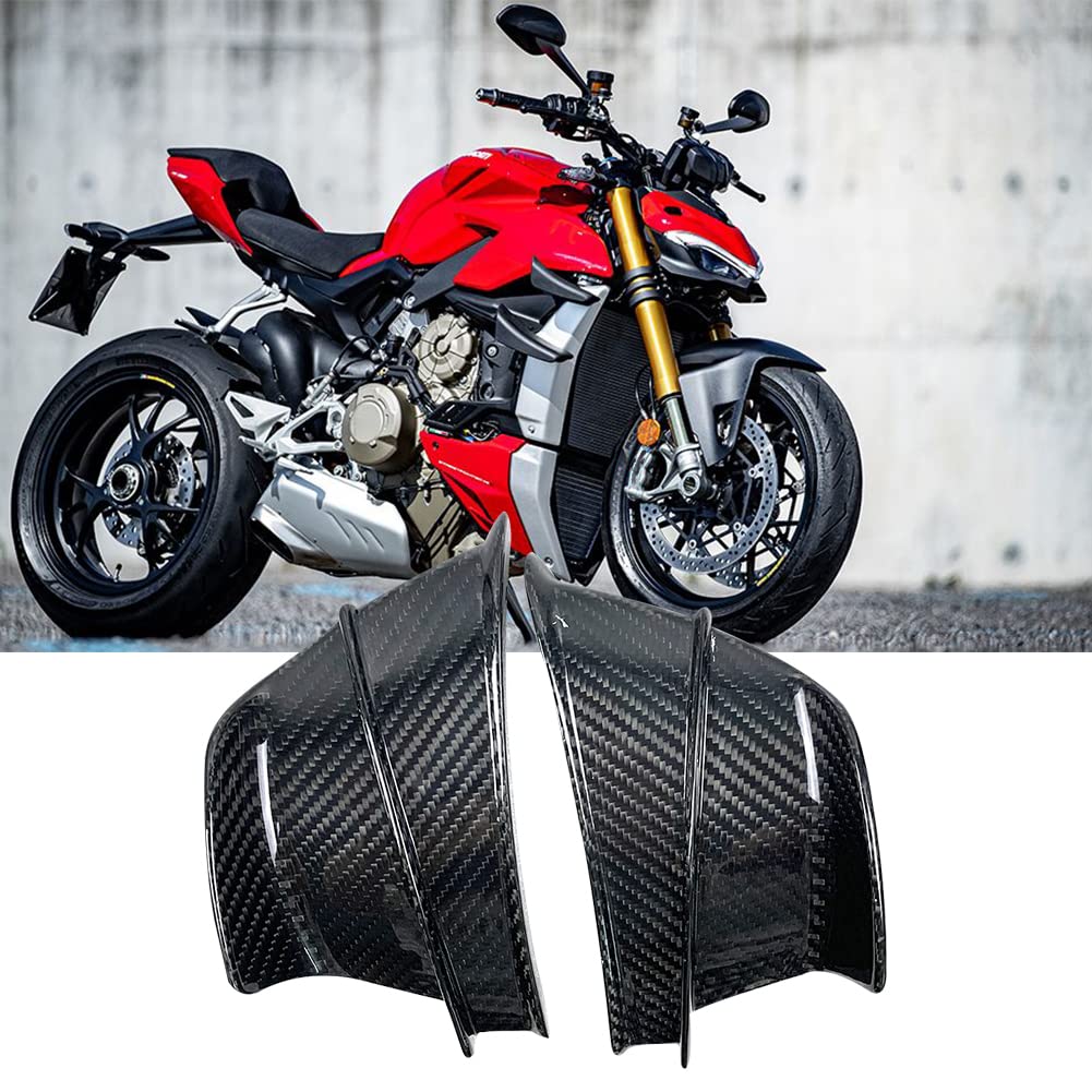 Carbon Fiber Motorcycle Winglets for S*Tree*tfig*hte*r V4/V4S - Aerodynamic Upgrade for Racing & Street Riding