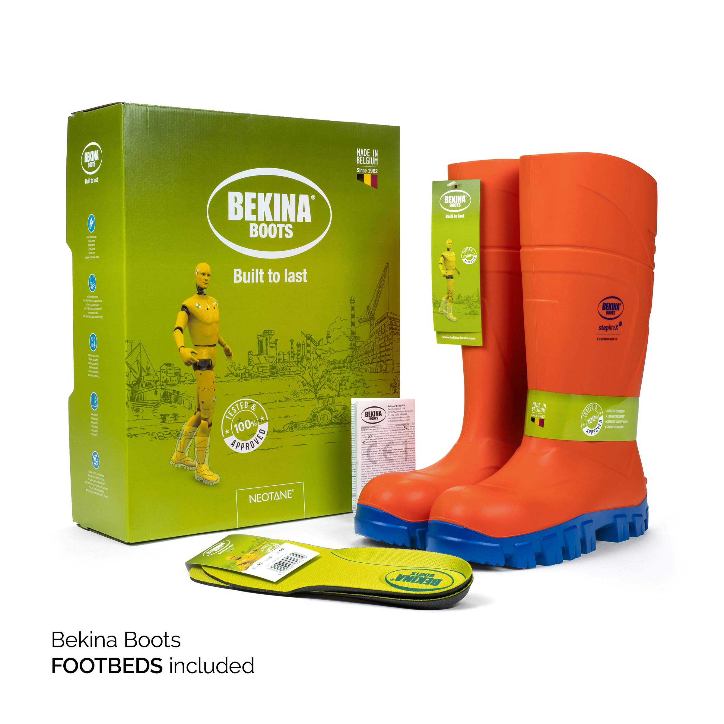 Bekina StepliteX ThermoProtec S5 Insulated Waterproof Work Boots for Men & Women - Lightweight Non-Slip Composite Toe Safety Boots, ASTM Rated - Perfect for Construction, Farming & Outdoor Winter Work