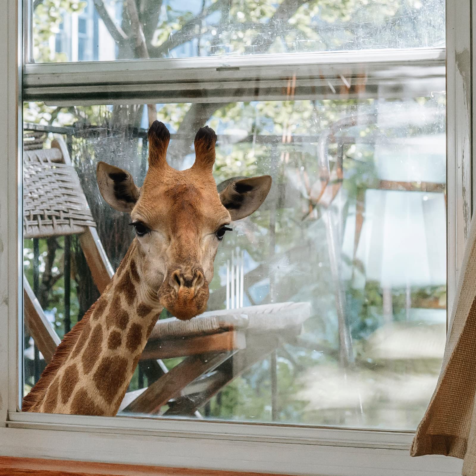 Cute Giraffe Wall Decals for Kids Room - Animal Themed Window & Wall Stickers for Nursery, Bedroom, Playroom & Classroom Decor - Perfect for Baby's Room, Birthday Party & School Projects