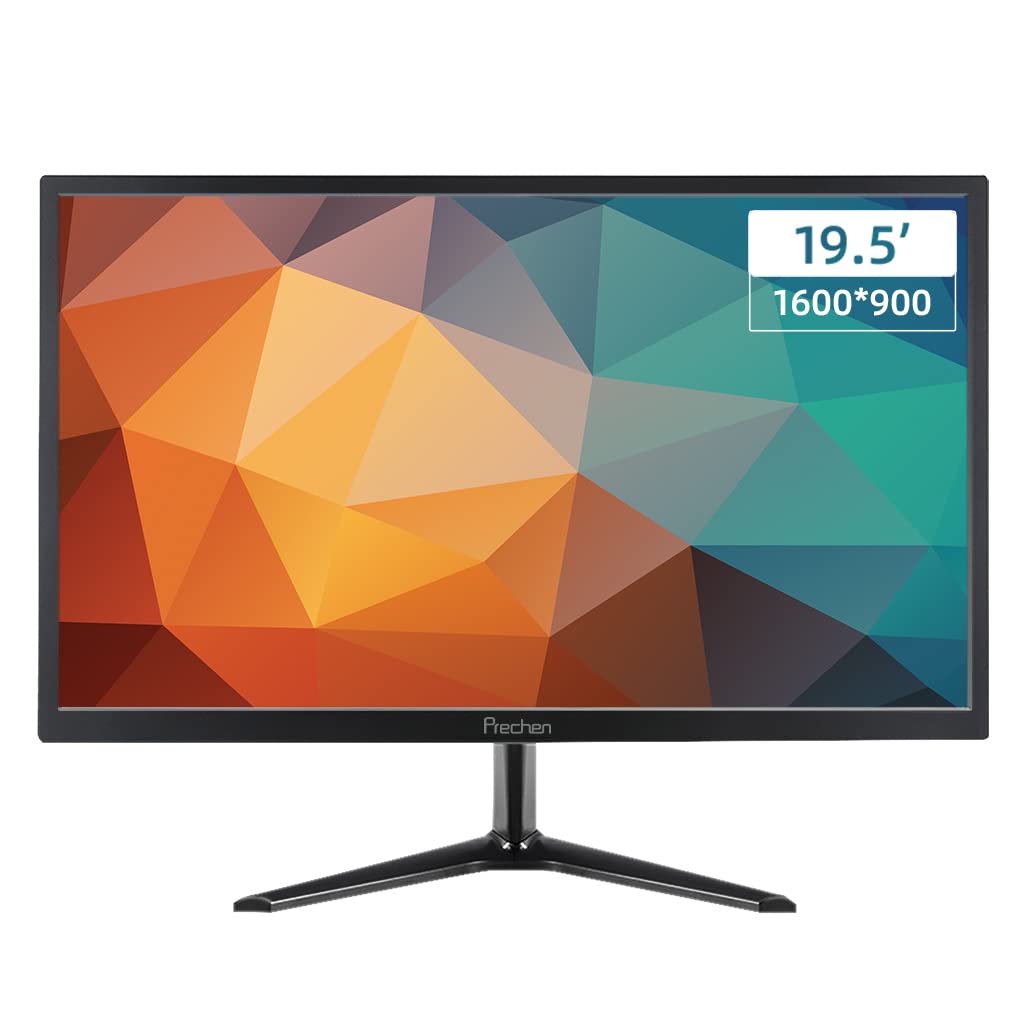 19.5 Inch LED Computer Monitor 1600x900 Resolution with HDMI & VGA Ports, 60Hz Refresh Rate, Dual Built-in Speakers, 170° Wide Viewing Angle - Perfect for Home Office, Gaming & Multimedia Entertainment