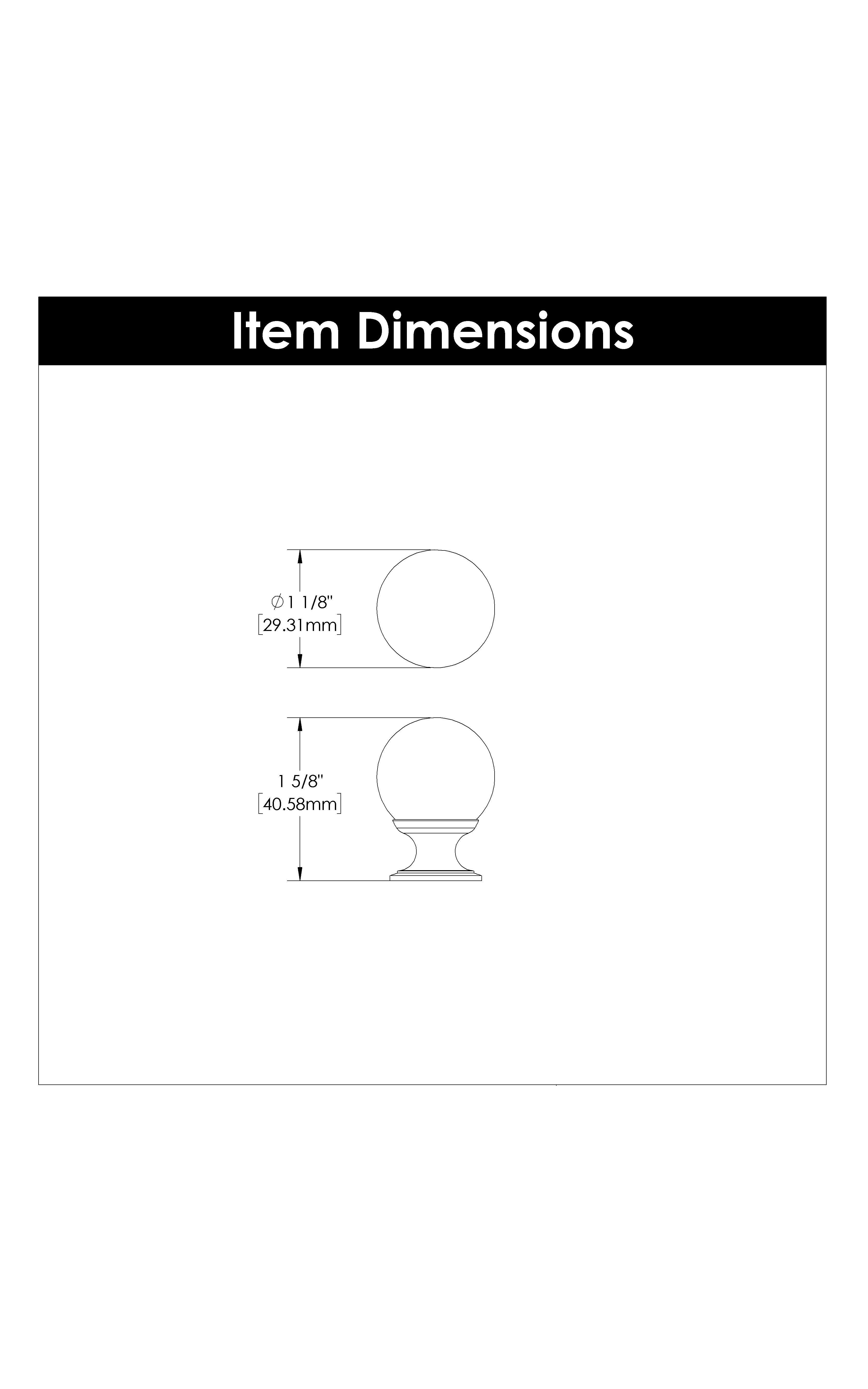 1 1/4 Inch Crystal Glass Door Knob with Chrome Finish - Elegant Cabinet & Drawer Hardware for Home Decor